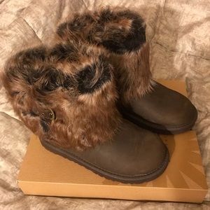 Ugg Leather Fur Boots